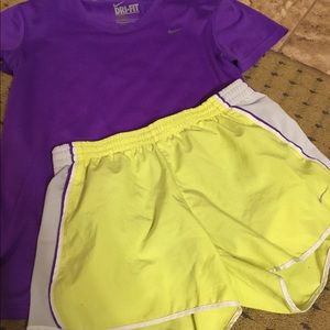 Bundle!  Nike shirt and shorts
